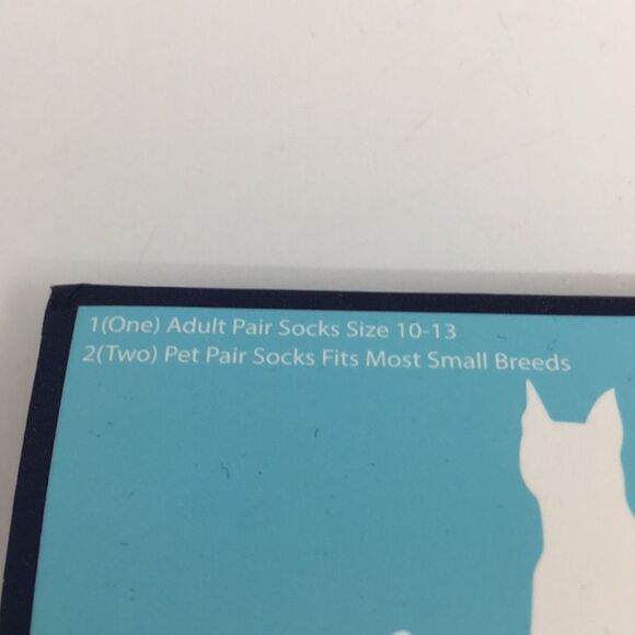 Pawsitively Fun Pet and Owner Socks Best Buds Adult Sz 10-13 Pet Sz Small Breed - Picture 5 of 14